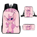 Lilo & Stitch School Backpacks Students Bookbags Set with Pencil Pouch Bag Boys Girls Backpack-3 Piece