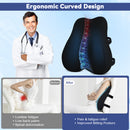 KingPavonini Lumbar Support Pillow for Office Chair, Cooling Memory Foam with Dual Extension Straps