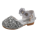 Girls' Sandals Closed Toe Heels Wedding Party Princess Shoes Crystal for Toddler Little Big Kid