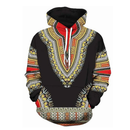 HTHCHENG Unisex Dashiki Hoodie 3D Print African Ethnic Long Sleeve Pullover Sweatshirt(black, 2XL)