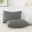 JML 3 Pieces Dark Gray Queen Comforter Set, Soft Microfiber Bedding Set With 1 Comforter and 2 Pillow Cases Suit for All Seasons