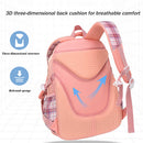 Ficcug Girls School Bag Backpacks,Waterproof Primary Students Bookbags for Kids