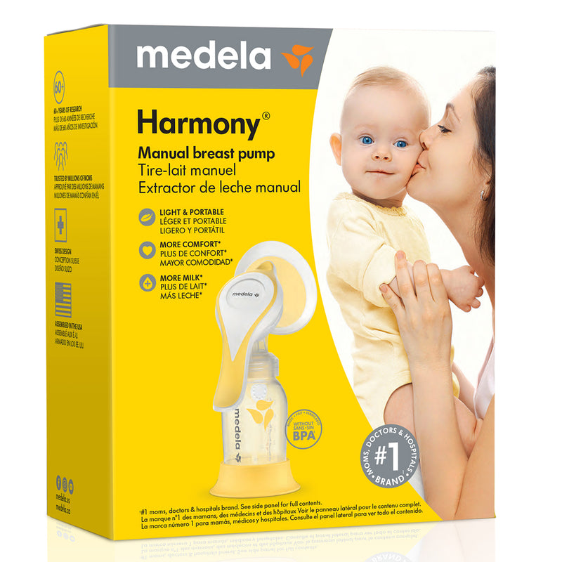 Medela Harmony Manual Breast Pump with PersonalFit Flex Breast Shield, 6 Piece Set