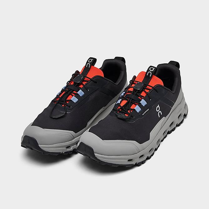 On Big Kids' Cloudhero Waterproof Stretch Lace Running Shoes in Black/Grey/Black