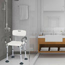 Shower Chair Spa Bathtub with Removable Armrests and Back