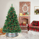 Galvanized Metal ChristmasTree Collar Skirt Ring Cover Decor