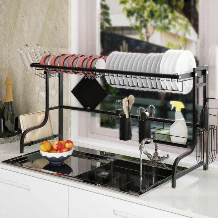 Adjustable Dish Drainer Kitchen Organizer