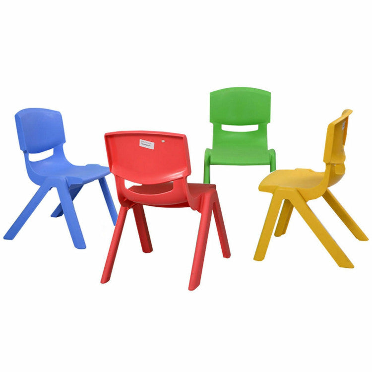 4-pack Colorful Stackable Plastic Children Chairs