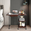 Folding Writing Office Desk with Storage Shelves