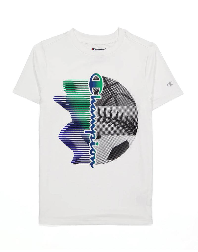 Big Kids' Short-Sleeve T-Shirt, 4-Sport Script Logo