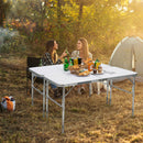 Set of 2 Folding Picnic Utility Table with Carrying Handle