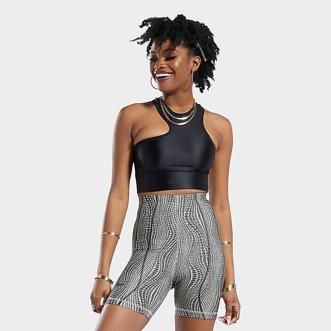 WOMEN'S REEBOK CARDI B ONE SHOULDER CROP TANK