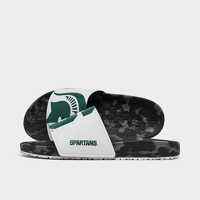 HYPE CO. MICHIGAN STATE SPARTANS COLLEGE SLYDR PRO SLIDE SANDALS