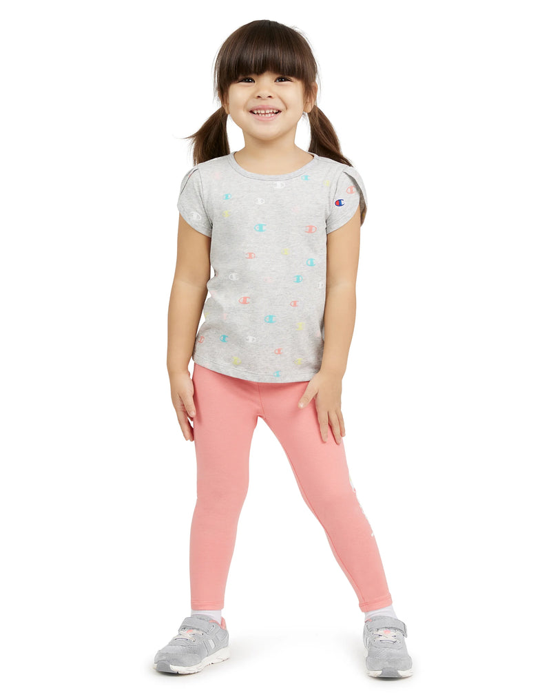 Toddler Girls' Cap Sleeve T-Shirt & Leggings Set, 13"