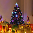 4 Feet LED Optic Artificial Christmas Tree with Snowflakes