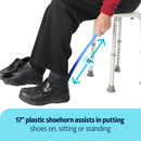 Medline Economy Hip Kit, Mobility Aids Ideal for Hip Surgery Recovery, 4-Pieces with 32"