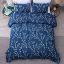 Exclusivo Mezcla 3-Piece Floral Queen Comforter Set, Comforter for All Seasons with 2 Pillow Shams, Navy