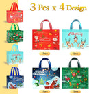 LONGRV 12Pack Christmas Gift Bags Large Christmas Gift Bags with Handles Reusable Gift Bag