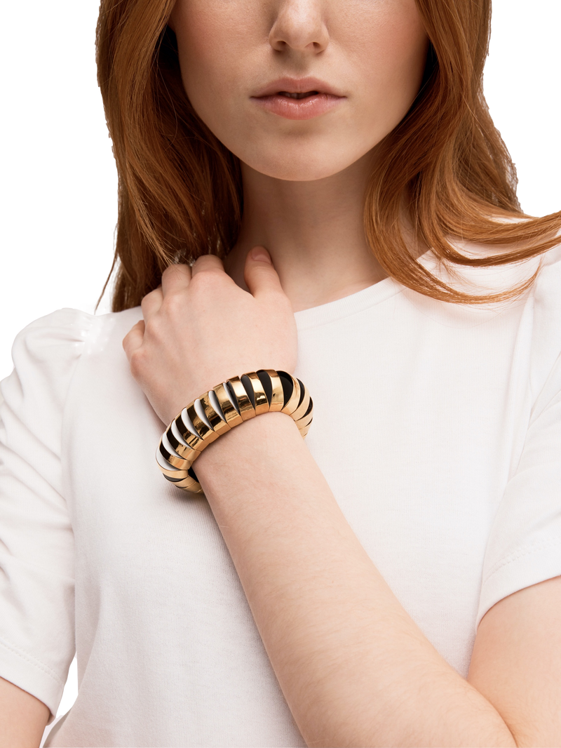 Kate Spade New York Bracelet Sliced Scallops Large Metal Stretch Bracelet Neutral Multi