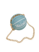Basketball Shaped Shoulder Messenger Bag Purse Tote Mini Cross Body PU Handbag