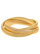 Time and Tru Women's Gold-Tone Twist Bangle Bracelet, 1 Piece