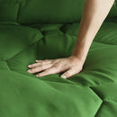 HIG 8 PCS Modern Comforter Set with Sheets All Season Bed in a Bag, Green, Queen Size