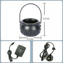 Halloween Party Decorations - Witches Cauldron with lights Mist - Black Plastic Bowl Decor - Hocus Pocus Candy Bucket Decoration f-