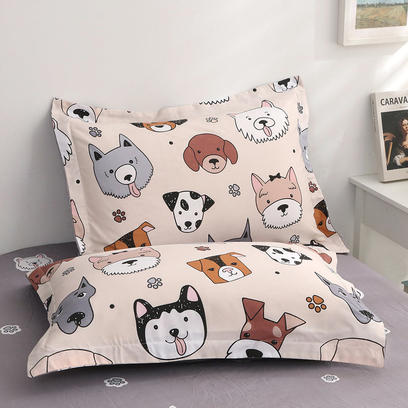 Gusuhome 7 Piece Kids Dog Comforter Full Size Cute Animal Dog Bedding Set