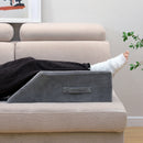 Shinnwa Leg Elevation Pillow Velvet Leg Knee Ankle Support Foam Wedge Pillow for Surgery Injury or Rest Grey
