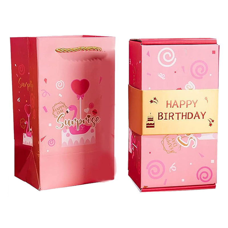Happy Birthday Surprising Boxes Bouncing Red Envelope Gift Boxes for Family Friend Neighbor Gift