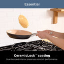 Ninja Extended Life Essential Ceramic 12-Piece Cookware Set, PFOA/PFAS Free, CW89012