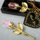 Clearance Crystal Glass Rose Flower Figurines Craft Wedding Valentine's Day gifts