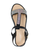 Fifth & Luxe Women's Strappy Rhinestone Glitter Flat Sandals, Sizes 5/6-11