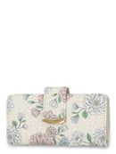 Time and Tru Women's Alexandra Slim Tab Vinyl Wallet, Floral Print