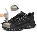 LIANGGO Steel Toe Sneakers for Men Women Safety Composite Toe Shoes Lightweight Work Shoes Indestructible Air Cushion Zapatos de seguridad para Hombres 43 Black