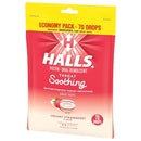 HALLS Throat Soothing (Previously HALLS Breezers) Creamy Strawberry Throat Drops, Economy Pack, 70 Drops