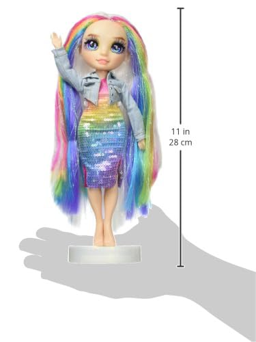 Rainbow High Amaya, Rainbow with Slime Kit & Pet, 11" Shimmer Posable Fashion Doll with DIY Sparkle Slime, Magical Yeti Pet, Fun Play Accessories, Great Toy Gift for Girls Kids Ages 4-12 Years