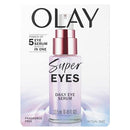 Olay Super Eye Daily Serum, 0.45 fl oz, 5-in-1 Eye Serum with Vitamin C and Niacinamide to Brighten, Depuff, and Smooth