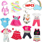 10set Doll Clothes Accessories for 14-16 inch Dolls,43cm New Born Baby Dolls(No Doll)