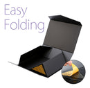 PKGSMART Gift Box, Large Black Magnetic Gift Box with Lid for Birthday, 11.5x8.1x3.8 inches