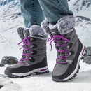 HOBIBEAR Women's Winter Waterproof Slip Resistant Snow Boots Warm Faux Fur Lined Mid-Calf Boots