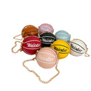 Basketball Shaped Shoulder Messenger Bag Purse Tote Mini Cross Body PU Handbag