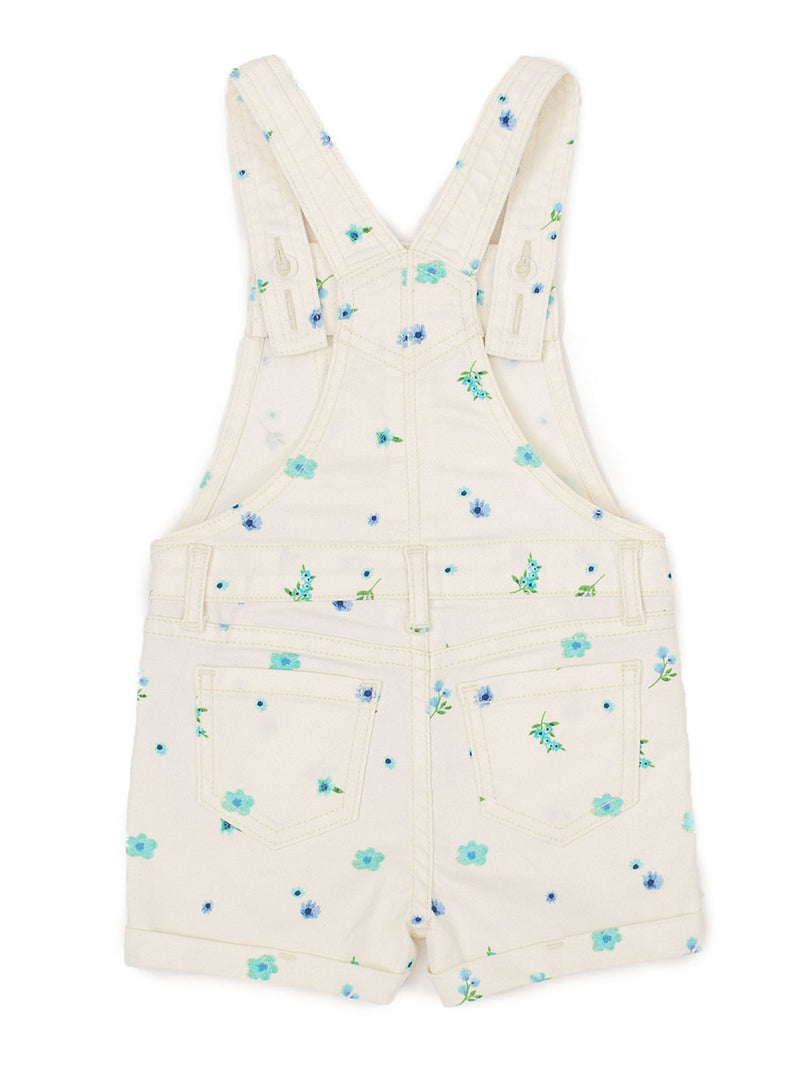 Wonder Nation Baby and Toddler Girl Floral Shortall, 12 Months-5T