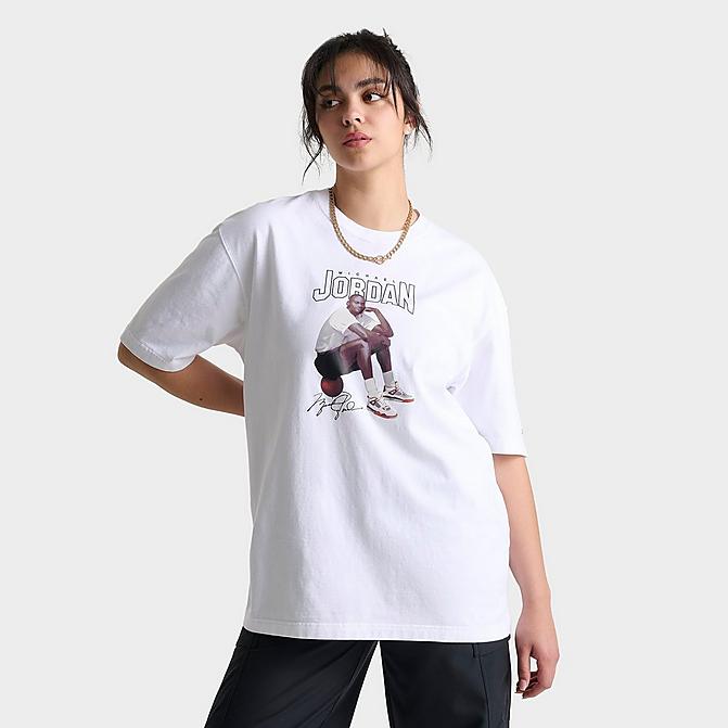 WOMEN'S JORDAN SHORT-SLEEVE OVERSIZED GRAPHIC T-SHIRT