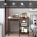Folding Writing Office Desk with Storage Shelves