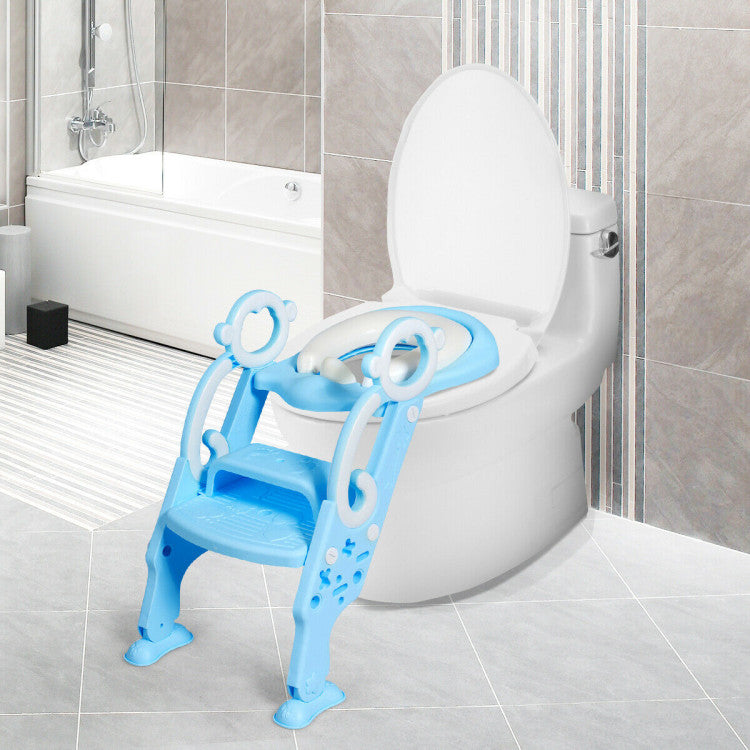 Adjustable Foldable Toddler Toilet Training Seat Chair