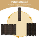 6 Feet 6-Panel Weave Folding Fiber Room Divider Screen