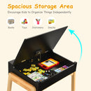 Kids Activity Table and Chair Set with Storage Space for Homeschooling