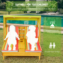 Kids Patio Lounge Chair with Cup Holders and Awning
