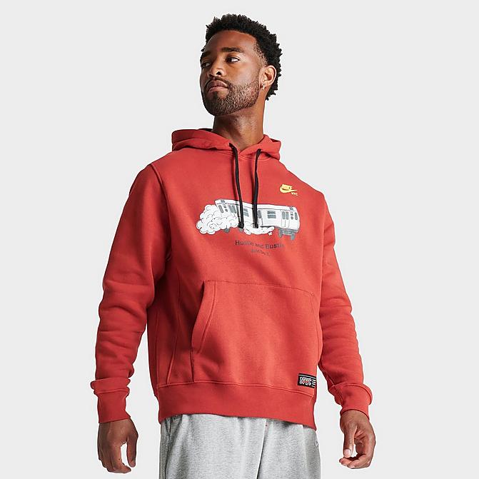 MEN'S NIKE SPORTSWEAR CLUB FLEECE NYC HUSTLE GRAPHIC HOODIE